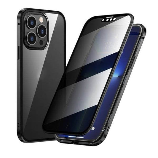 🔥🎁Magnetisk iPhone-deksel med personvernglass og metall