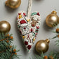 DIY hjerteformet håndbrodert julepynt/pyntesett