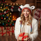 🎅Overraskelsespris!🎄🦌Håndlaget strikket julegevir 2-i-1 (lue/håndveske)🧶2