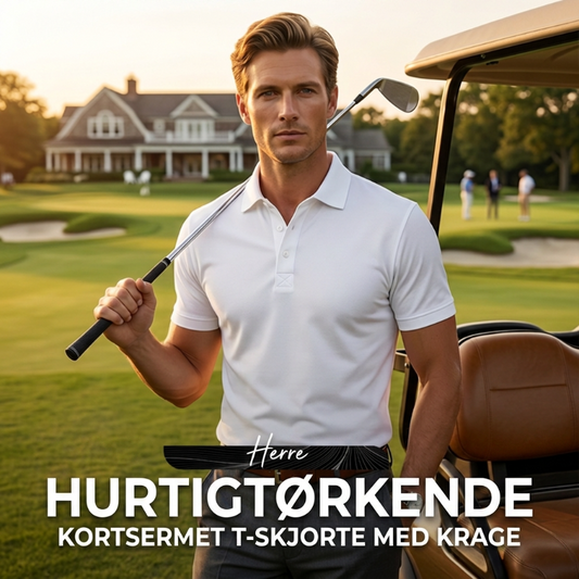 Herre hurtigtørkende kortermet t-skjorte med krage