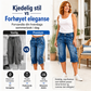 Capri-jeans med rett ben for kvinner