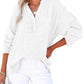 ⏰🎁Damebluse med lange ermer og knapper i casualstil