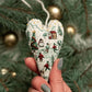 DIY hjerteformet håndbrodert julepynt/pyntesett