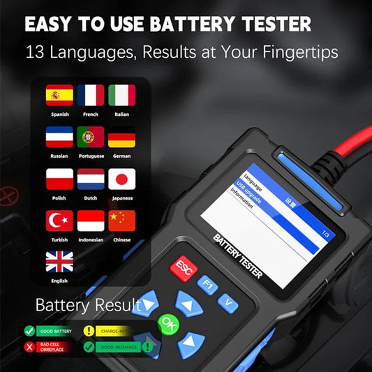 🔥🚗BT100 Bilbatteritester