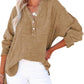 ⏰🎁Damebluse med lange ermer og knapper i casualstil