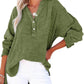 ⏰🎁Damebluse med lange ermer og knapper i casualstil