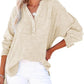 ⏰🎁Damebluse med lange ermer og knapper i casualstil