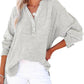 ⏰🎁Damebluse med lange ermer og knapper i casualstil