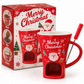 🍫 Keramisk sjokoladefondue med telys – holder sjokoladen varm, gaffelåpning, juletema. Perfekt for koselige kvelder! ✨🎄