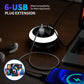 🔥Sommertilbud – Spar 48 %🔋 Bærbar strømskinne med USB-C-lading og LED-lys ✨ – 6 USB-porter for hjemmet 🏠, kontoret 💻 og reiser ✈️