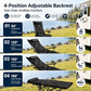 🏕️ 50% RABATT – Justerbar campingstol med fotstøtte – premium Oxford-stoff – forsterket ramme – tåler 136 kg – stabil på sand og gjørme