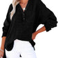 ⏰🎁Damebluse med lange ermer og knapper i casualstil