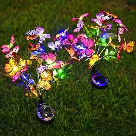 🦋Solcelledrevne utendørs sommerfugllys💐[Gratis sommerfugl-anheng med kjøp