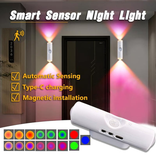 🎁⏳Oppladbar smart LED-bevegelsessensor med omgivelseslys