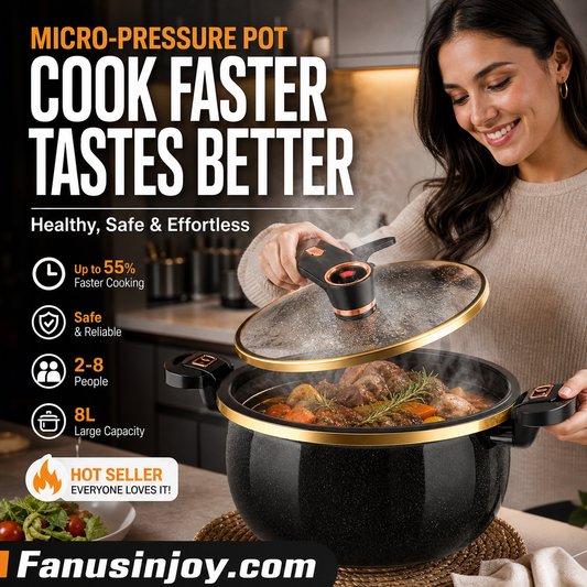 🔥Tidsbegrenset – 50% RABATT! 👨‍🍳Det første steget mot å bli kokk! 🥘Non-stick emaljert mikro-trykkoker