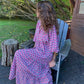 🌸Sommerspesialtilbud🌸Elegant maxi-kjole med puffermmer og blomstermønster i boho-stil for kvinner