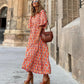 🌸Sommerspesialtilbud🌸Elegant maxi-kjole med puffermmer og blomstermønster i boho-stil for kvinner