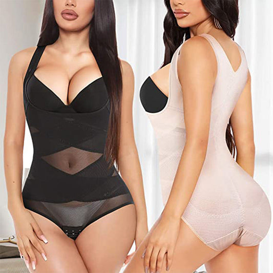 💕Yoga Bodysuit Shaper i lett netting for kvinner💎