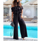 🌞Summer Sale🌺 Women’s Off - Shoulder Ruffle Jumpsuit – 60% OFF