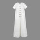 Moteriktig løs jumpsuit med V-hals for kvinner