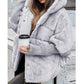 🎁Varmt salg 50 % rabatt⏳Oversized patchwork-pufferjakke med hette for kvinner