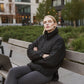 Lett vanntett quiltet hettegenser for kvinner
