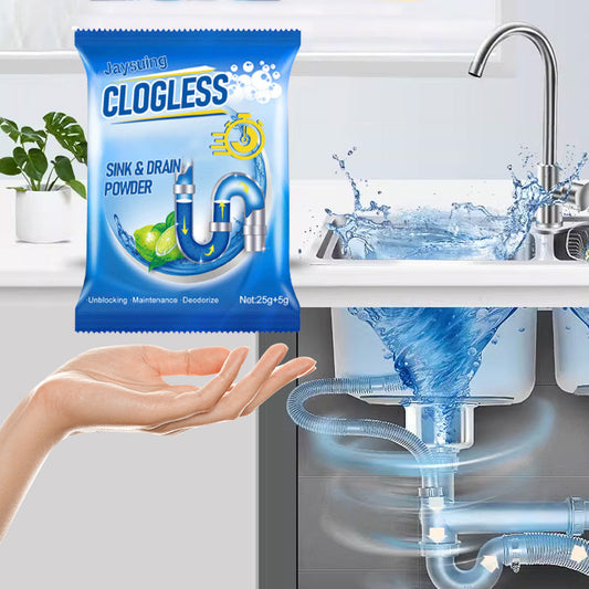 Praktisk gave – Rengjøringspulver for å fjerne tilstoppinger i kjøkkenavløp