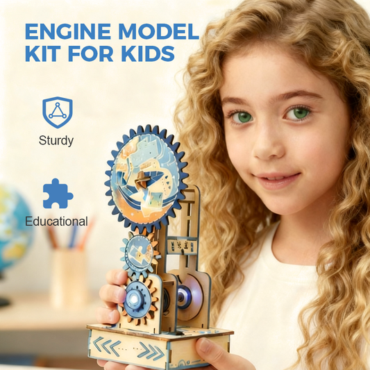 Educational Wooden Engine Model Kit for Kids