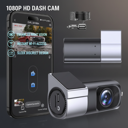 🔥🎁1080P HD bilkamera med Wi-Fi og nattsyn
