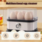 👩‍🍳 Multifunksjonell eggekoker med gjennomsiktig lokk