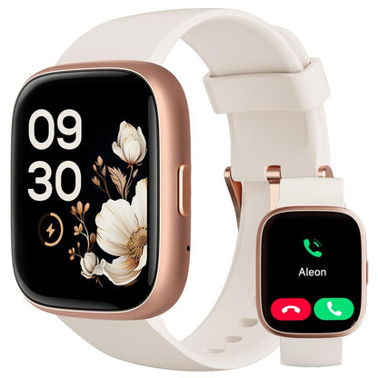 Smartklokke for kvinner, menn, treningsmåler med svar/ringe anrop, treningsklokke med søvnsporer/100 sports/IP68 vanntett skritteller