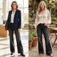 ✨🔥Retro-flarejeans med lommer for kvinner👖