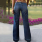 ✨🔥Retro-flarejeans med lommer for kvinner👖