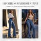 📢📢48 % RABATT!!⏰Damejeans med høy midje og stretch, flare
