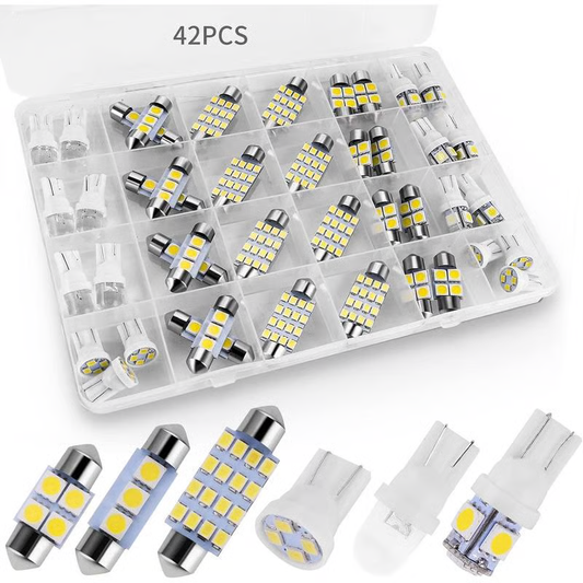 🌞Vårens oppvåkning: 50 % rabatt!💡42-delers superlys LED-belysningssett for bilens interiør – Plug & Play-oppgradering for bilen din ✨