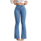 ⏰🎁Dame flared jeans med høyt liv og stretch