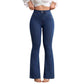 ⏰🎁Dame flared jeans med høyt liv og stretch