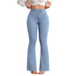 ⏰🎁Dame flared jeans med høyt liv og stretch