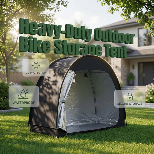 🥳2026 SPESIALTILBUD🥳💞Over 50 000 solgt!⛺☔ 50 % RABATT! Sykkeloppbevaringstelt til utendørs bruk – vanntett og UV-beskyttet Oxford-stoff. Plass til 2 voksensykler eller en gressklipper – hold utstyret ditt trygt hele året! 🚲✨