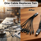 Universell 10-i-1 USB-ladekabel for Alle Enheter