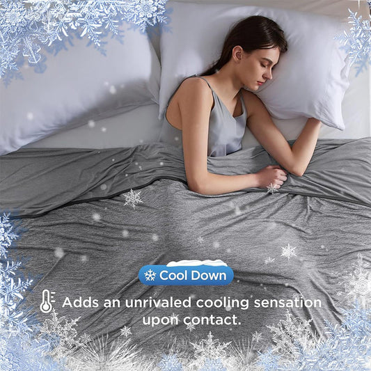 🏆Siste dag med 60 % rabatt!!💕CHILLO™🇬🇧 Smart kjøleteppe❄️ Lett • Pustende • For de som sover varmt og sliter med nattesvette 😴