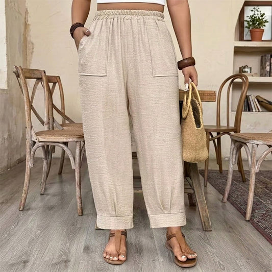 👖 BEGRENSET TILBUD: 50 % RABATT! 👖 Fritidsbukser for damer ✨ Løs passform, smalere ben og behagelig å ha på seg