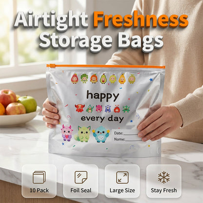 ⏰🎁Gjenbrukbare, lukkbare oppbevaringsposer i aluminiumsfolie (10 stk.)