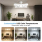 🌬️✨Takvifte med dobbelt hode og LED-lys – moderne design med fjernkontroll til stue og soverom
