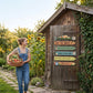 🌻 Rustikk Tre Hage Skilt – Fargerikt Blomster & Grønnsaksdesign for Vegg eller Gjerde! ✨ Slitesterkt Naturtre – Bestandig Mot Vær & Vind. 🏡 Enkel å Henge