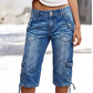 Capri-jeans med rett ben for kvinner