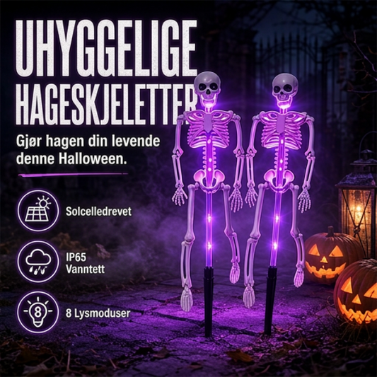 ⏰🎁Solar skjelett jordspydlys utendørs vanntette Halloween dekorasjonslys