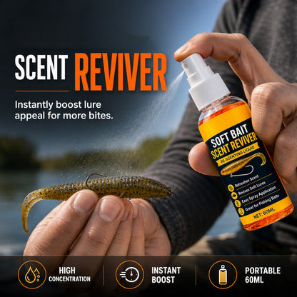 🎣 Duftforsterkende spray for myke agn – høykonsentrert duftforsterker for fiskeagn, bærbar spray som virker umiddelbart og tiltrekker fisk, for myke agn i ferskvann og saltvann