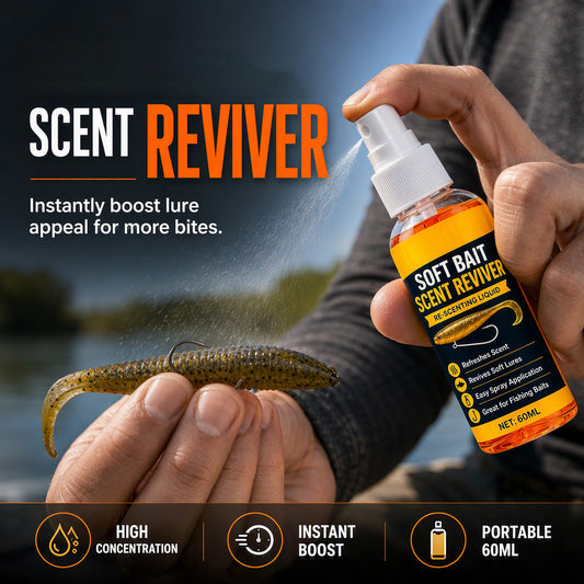 🎣 Duftforsterkende spray for myke agn – høykonsentrert duftforsterker for fiskeagn, bærbar spray som virker umiddelbart og tiltrekker fisk, for myke agn i ferskvann og saltvann