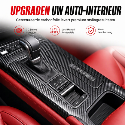 🚗 3D/6D-folie med karbonfiberlook for interiør – Selvklebende folie til bil